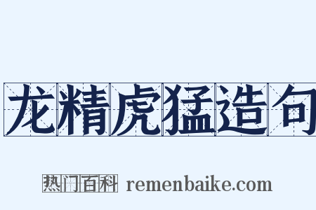 龙精虎猛造句是什么意思的图片